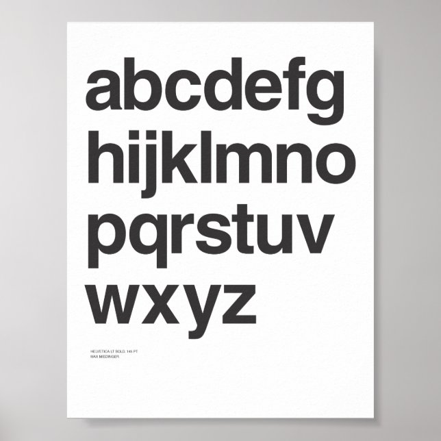 Helvetica lowercase poster (Front)