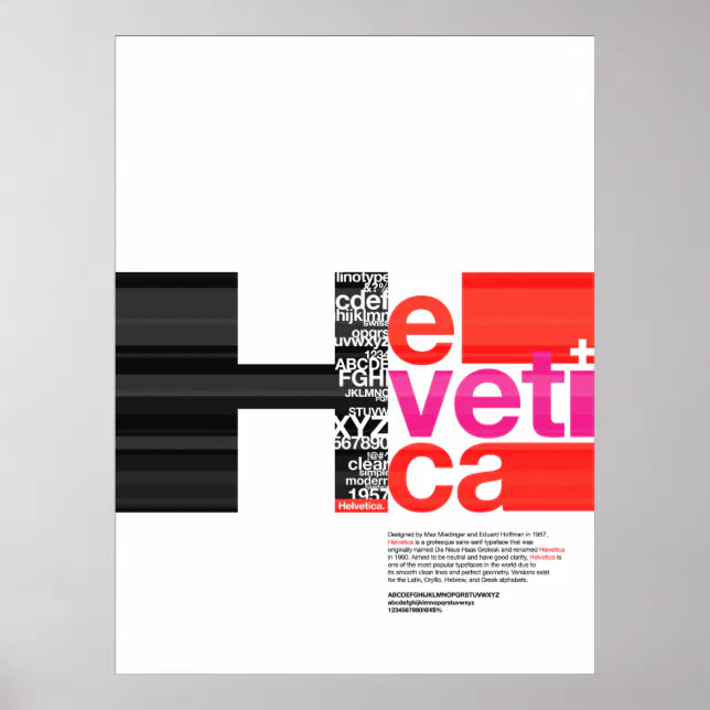 HELVETICA Poster | Zazzle