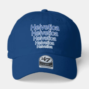 Helvetica Regular Repeating Carny Style 47 Brand Hat