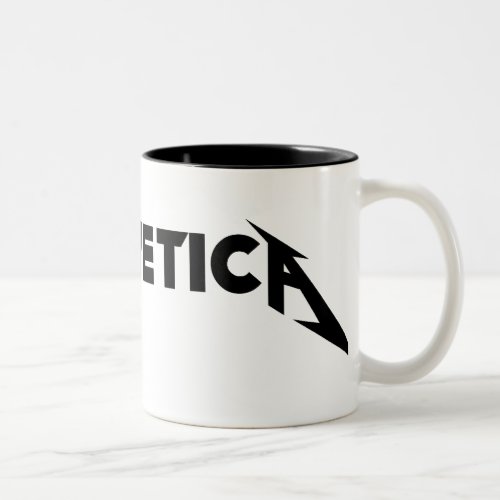 Helvetica Two_Tone Coffee Mug