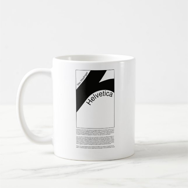 Helvetica Typography | Demo Design  Coffee Mug (Left)