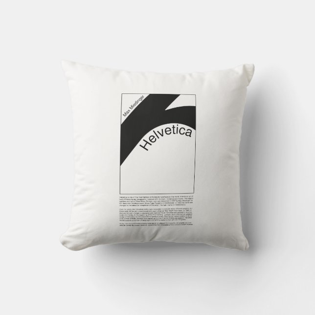 Helvetica Typography | Demo Design Throw Pillow (Front)