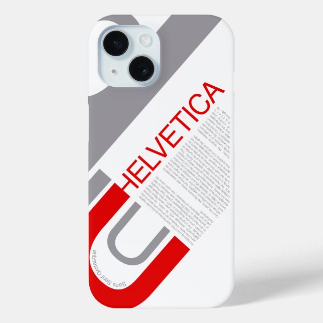 Helvetica Typography | Design Case-Mate iPhone Case (Back)