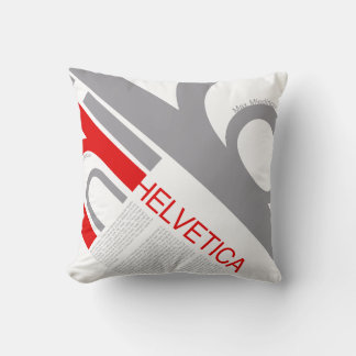 Helvetica Typography | Design Throw Pillow