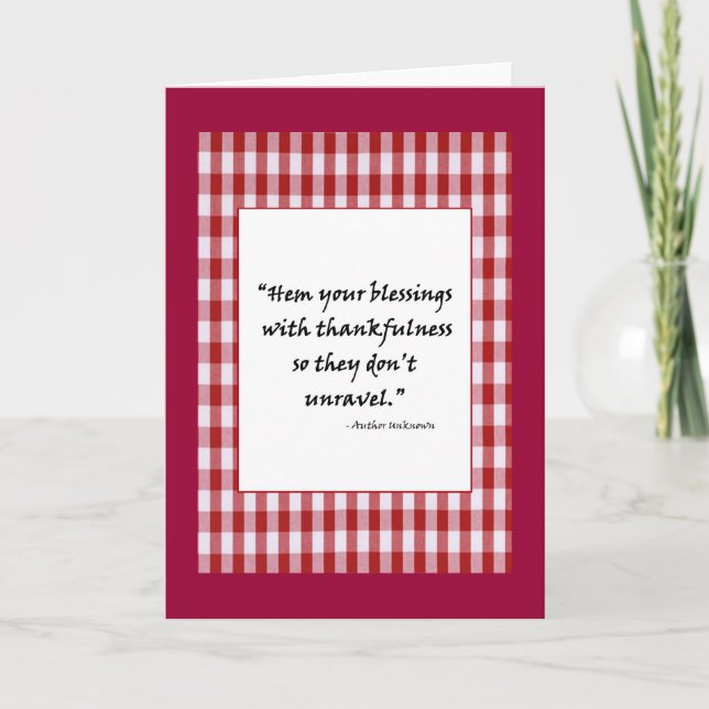 Hem Your Blessings Greeting Card (Front)