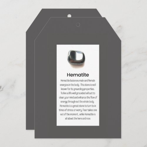Hematite Quartz Crystal Meaning Jewelry Display  Holiday Card
