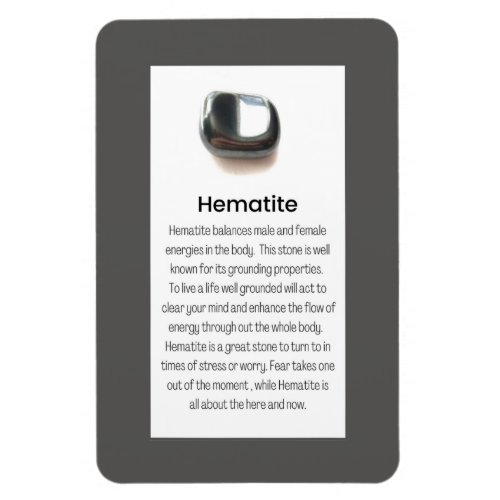 Hematite Quartz Crystal Meaning Magnet Sign 