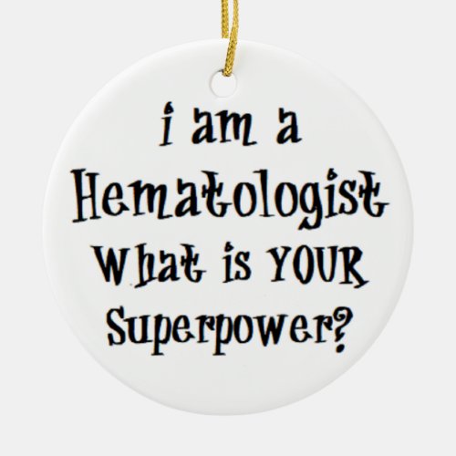 hematologist  ceramic ornament