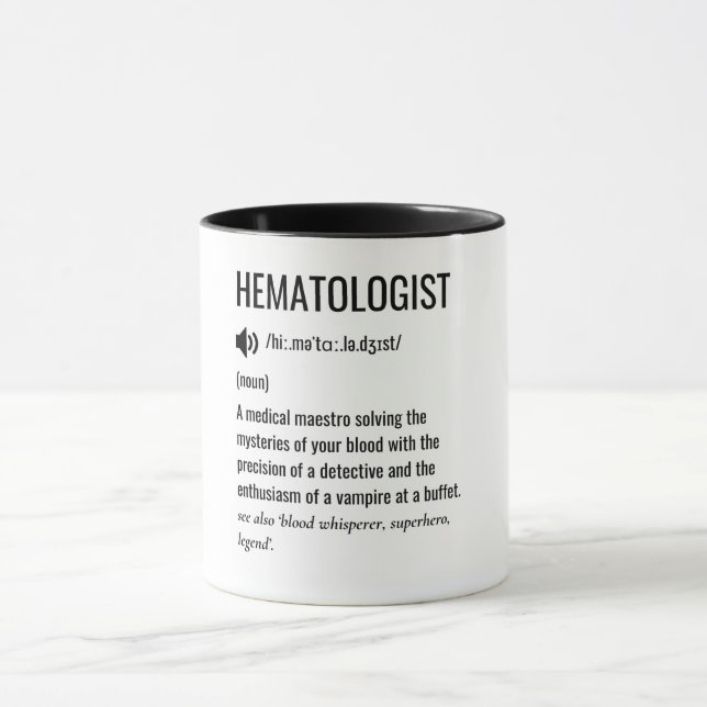 Hematologist Definition Mug (Center)