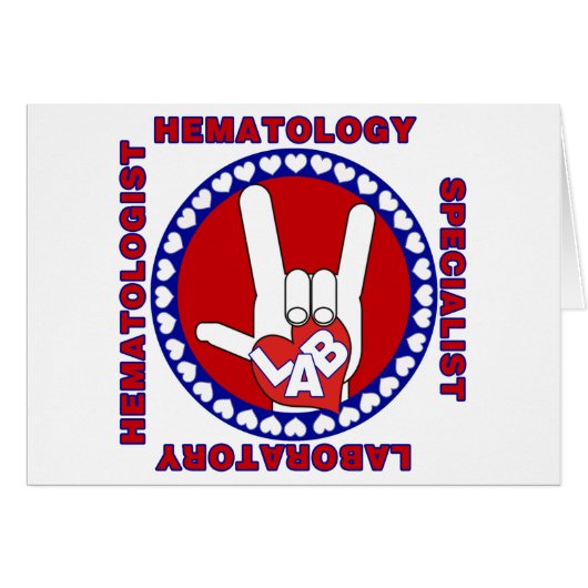HEMATOLOGIST HEMATOLOGY LAB SPECIALIST SQUARE LOGO CARDS (Front Horizontal)