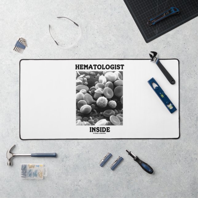 Hematologist Inside Blood Cells Desk Mat (Workstation)