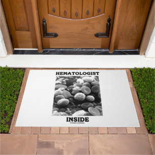 Hematologist Inside Blood Cells Doormat