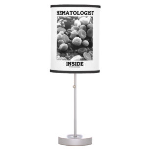 Hematologist Inside Blood Cells Electron Mcrscope Table Lamp