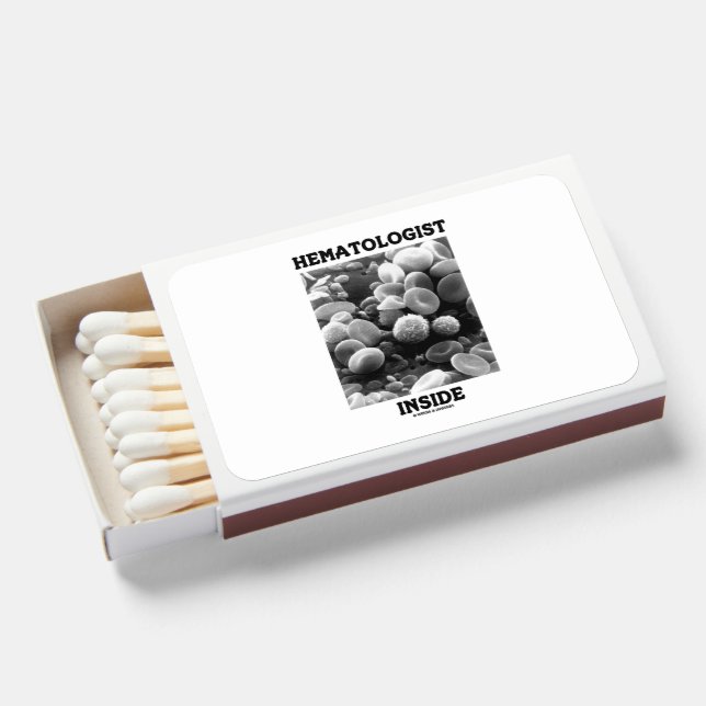 Hematologist Inside Blood Cells Matchboxes (Front Open)