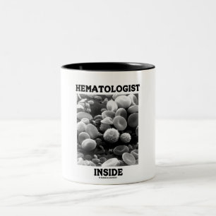 Hematologist Inside (Blood Cells) Two-Tone Coffee Mug