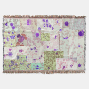 Hematology Red Blood Cell WBC White Scope Lab Throw Blanket