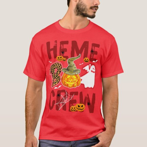 Heme Boo Crew Halloween Hematology Nurse match cos T_Shirt