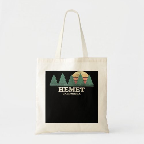 Hemet CA Vintage Throwback Tee Retro 70s Design Tote Bag