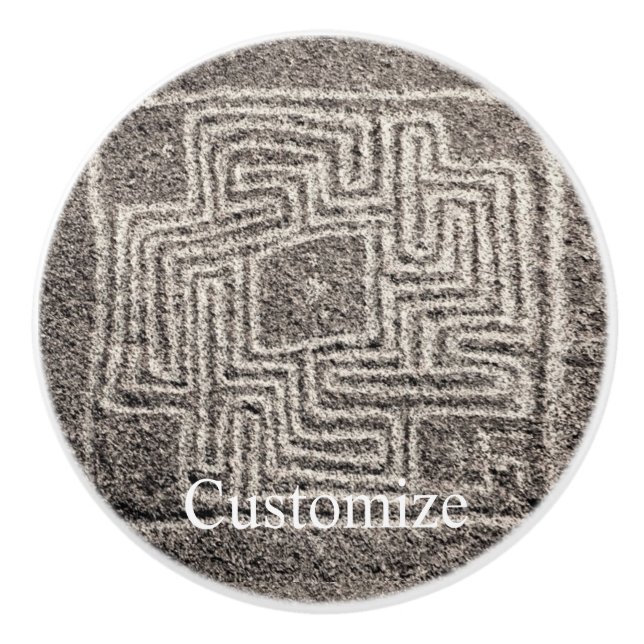 Hemet Maze Stone Thunder_Cove Ceramic Knob (Front)