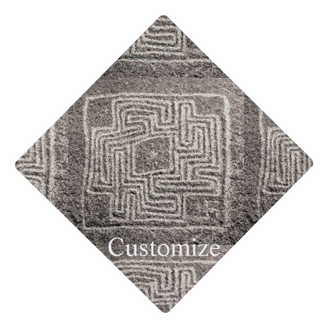 Hemet Maze Stone Thunder_Cove Graduation Cap Topper (Front)