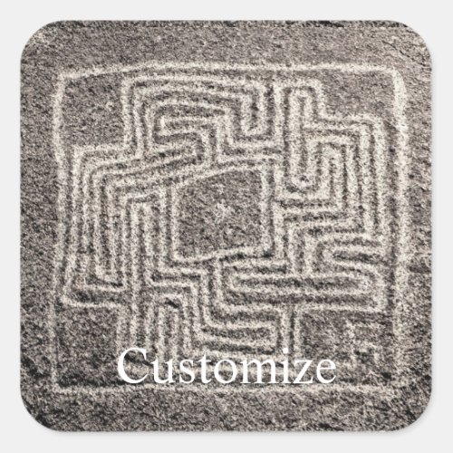 Hemet Maze Stone Thunder_Cover  Square Sticker