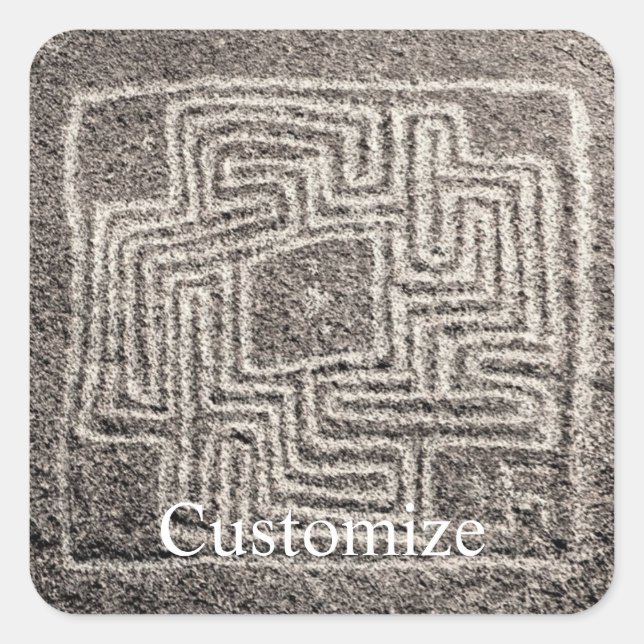 Hemet Maze Stone Thunder_Cover  Square Sticker (Front)