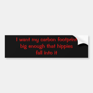 #HEMI #CarbonFootprint #Hippies #Humor #Funny Bumper Sticker