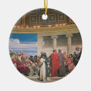 Hemicycle: Artists of All Ages, detail of the righ Ceramic Ornament