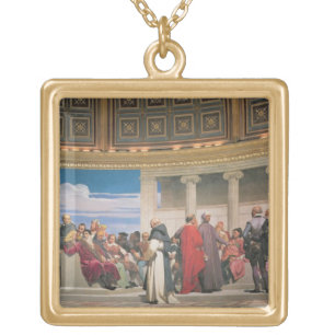 Hemicycle: Artists of All Ages, detail of the righ Gold Plated Necklace