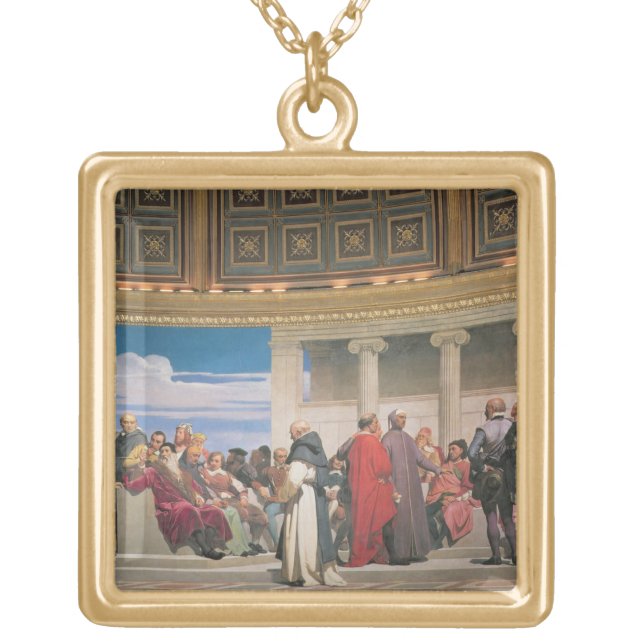 Hemicycle: Artists of All Ages, detail of the righ Gold Plated Necklace (Front)