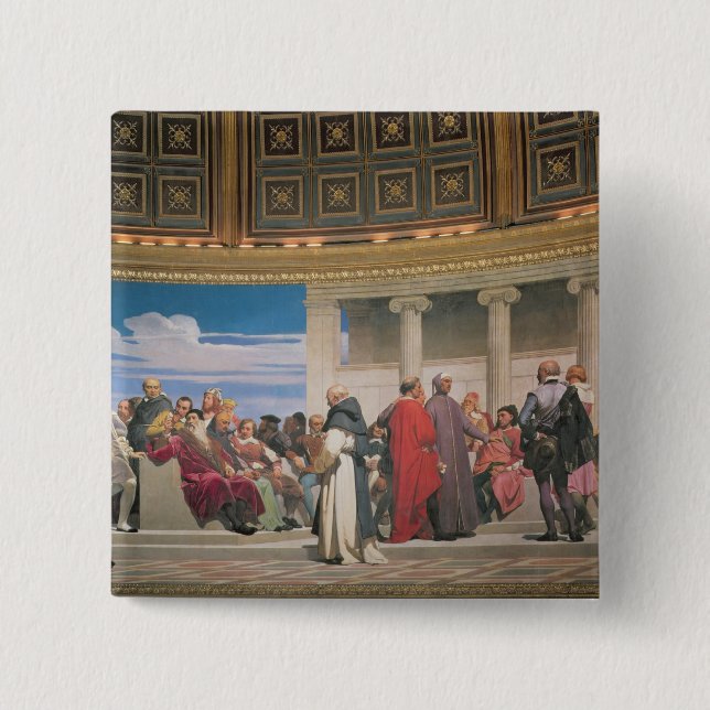 Hemicycle: Artists of All Ages, detail of the righ Pinback Button (Front)