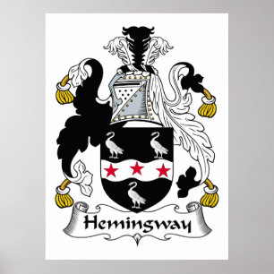 Hemingway Family Crest Poster