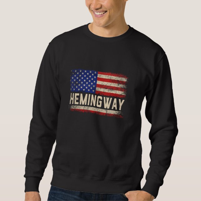 HEMINGWAY Last Name Shirt HEMINGWAY Name American  (Front)