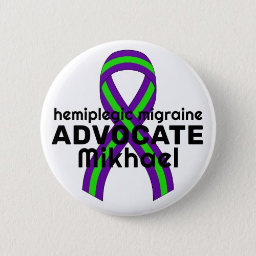 Hemiplegic Migraine Advocate White Button