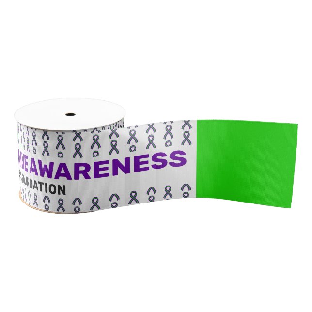 Hemiplegic Migraine Awareness Pattern Ribbon (Spool)