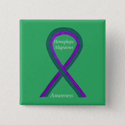 Hemiplegic Migraines Awareness Ribbon Button