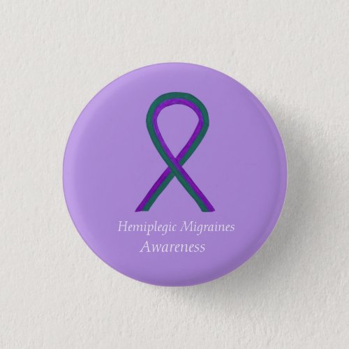 Hemiplegic Migraines Awareness Ribbon Button