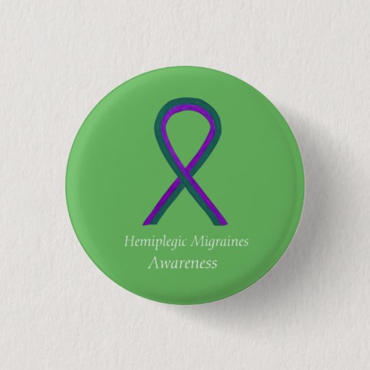 Hemiplegic Migraines Awareness Ribbon Button | Zazzle.com