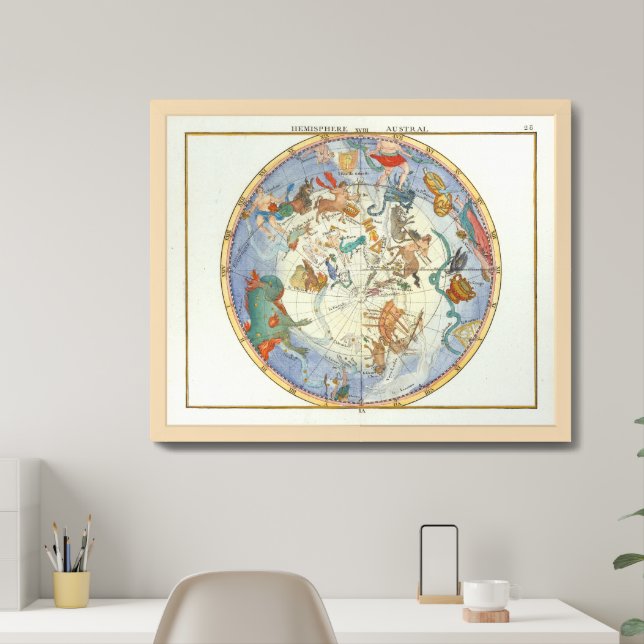 Hemisphere Austral | John Flamsteed Framed Art (Home Office)