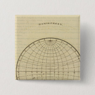 Hemisphere map pinback button