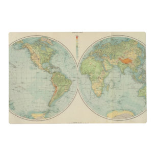 Hemispheres 12 physical placemat