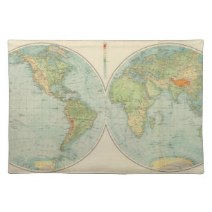 Hemispheres 12 physical placemat