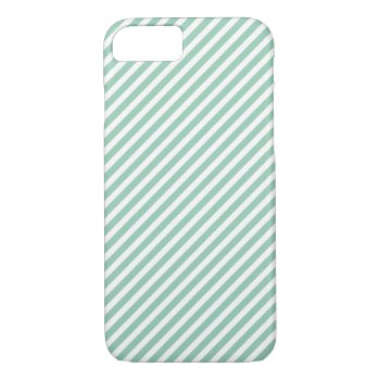 Hemlock & White Striped Iphone 7 Case by EnduringMoments at Zazzle