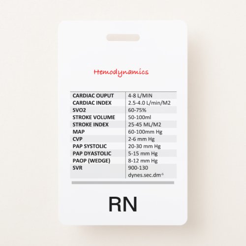 Hemodynamics RN Badge