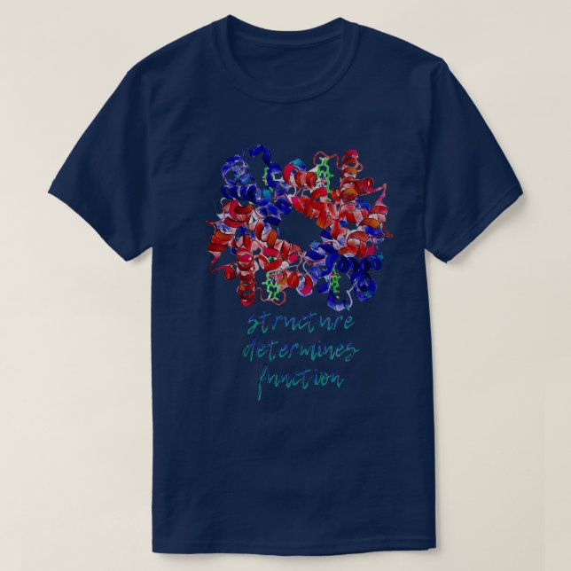 Hemoglobin structure determines function T-Shirt (Design Front)