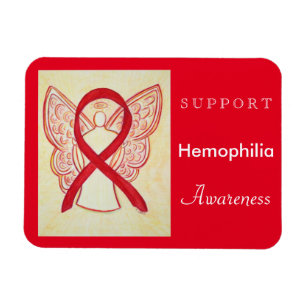 Hemophilia Awareness Ribbon Angel Custom Magnet