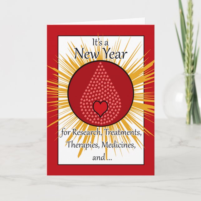 Hemophilia Healthcare Workers New Years Card (Front)