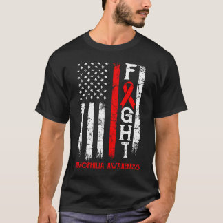 Hemophilia Warrior US Flag T-Shirt