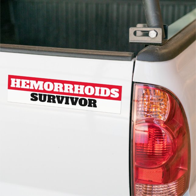 Hemorrhoids Survivor Bumper Sticker (On Truck)