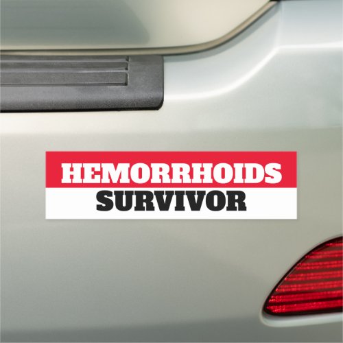 Hemorrhoids Survivor Car Magnet
